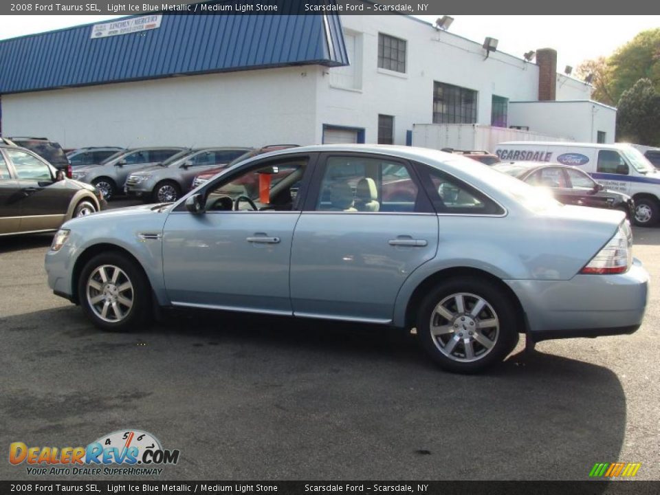 2008 Ford Taurus SEL Light Ice Blue Metallic / Medium Light Stone Photo #8