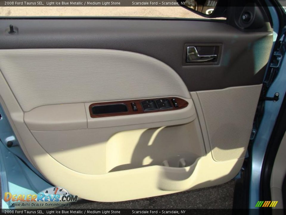 2008 Ford Taurus SEL Light Ice Blue Metallic / Medium Light Stone Photo #13