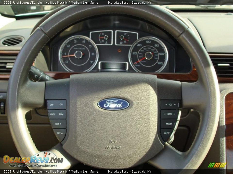 2008 Ford Taurus SEL Light Ice Blue Metallic / Medium Light Stone Photo #21