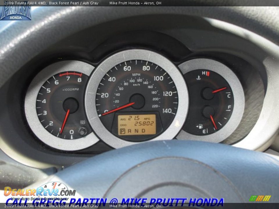 2009 Toyota RAV4 4WD Black Forest Pearl / Ash Gray Photo #16