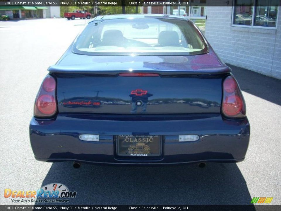 2001 Chevrolet Monte Carlo SS Navy Blue Metallic / Neutral Beige Photo #4