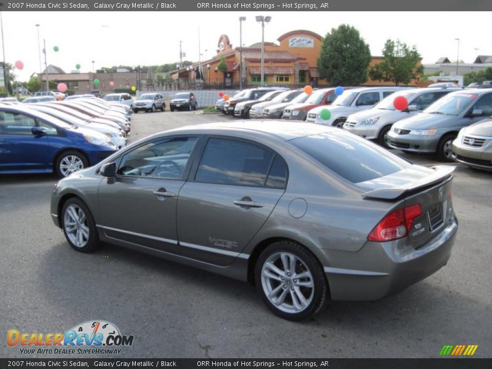2007 Honda Civic Si Sedan Galaxy Gray Metallic / Black Photo #3
