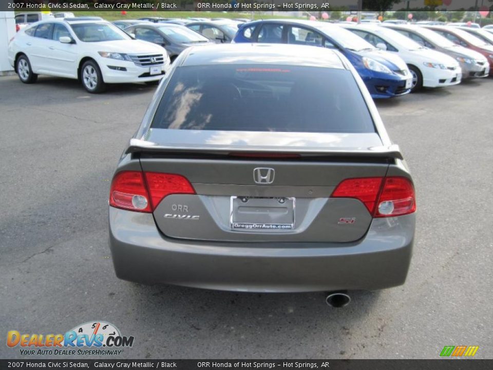 2007 Honda Civic Si Sedan Galaxy Gray Metallic / Black Photo #4