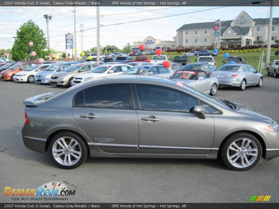 2007 Honda Civic Si Sedan Galaxy Gray Metallic / Black Photo #6