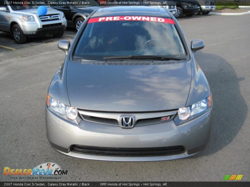 2007 Honda Civic Si Sedan Galaxy Gray Metallic / Black Photo #8