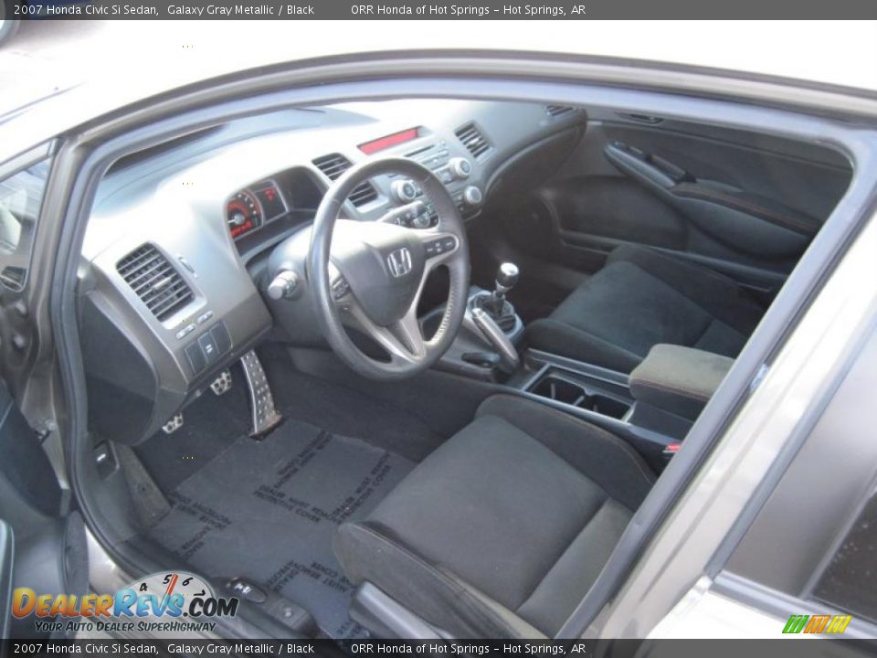 2007 Honda Civic Si Sedan Galaxy Gray Metallic / Black Photo #13