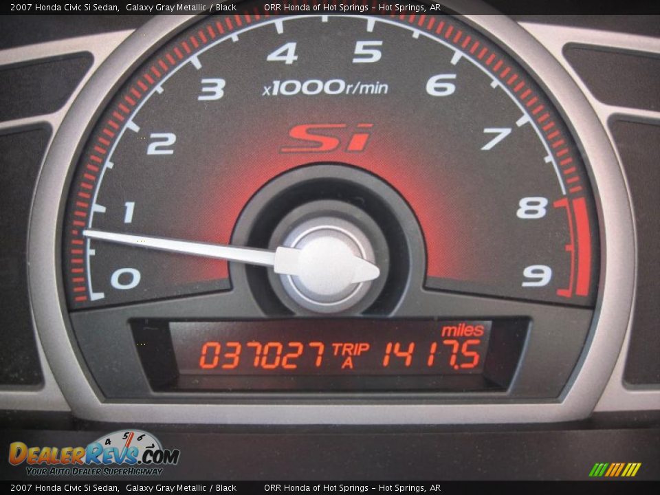 2007 Honda Civic Si Sedan Galaxy Gray Metallic / Black Photo #17