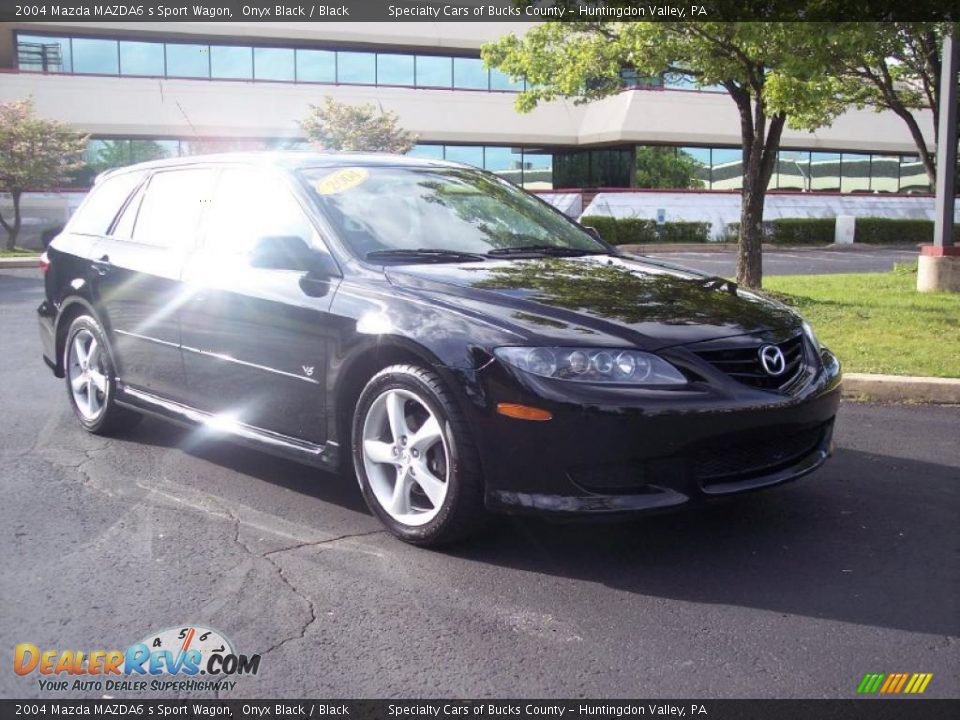2004 Mazda MAZDA6 s Sport Wagon Onyx Black / Black Photo #1