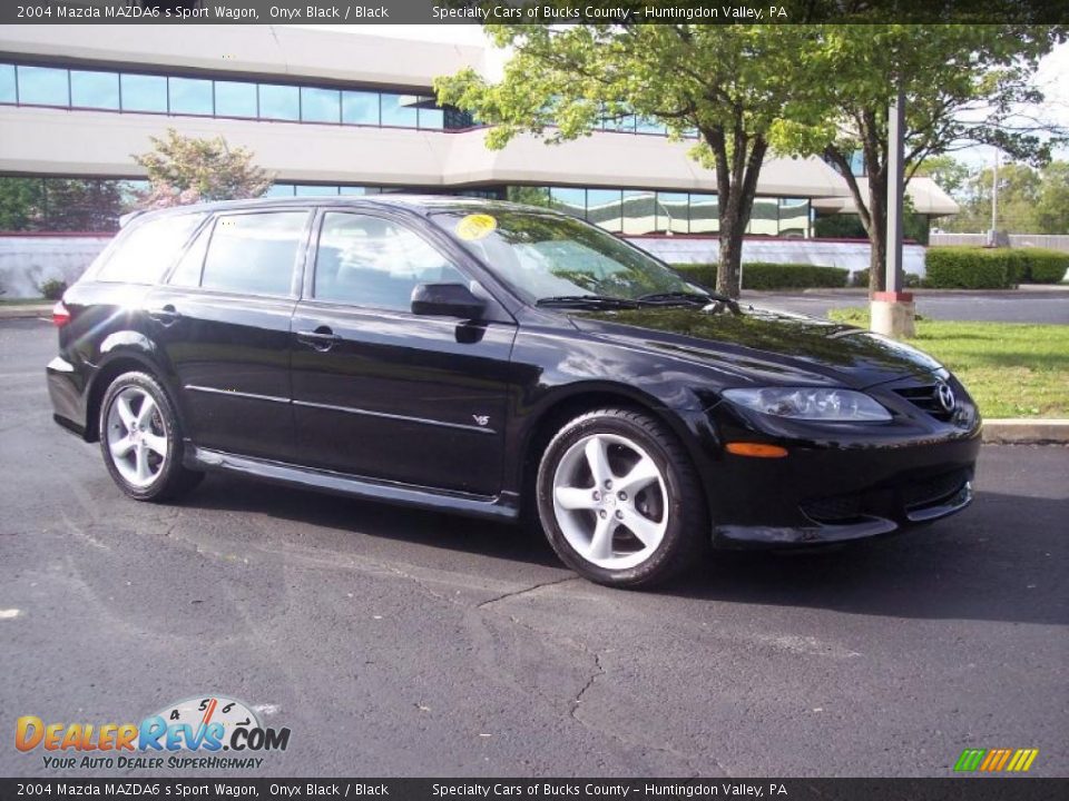 2004 Mazda MAZDA6 s Sport Wagon Onyx Black / Black Photo #2