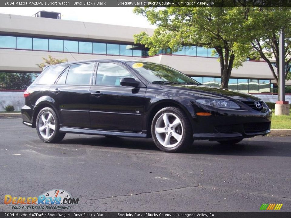 2004 Mazda MAZDA6 s Sport Wagon Onyx Black / Black Photo #4