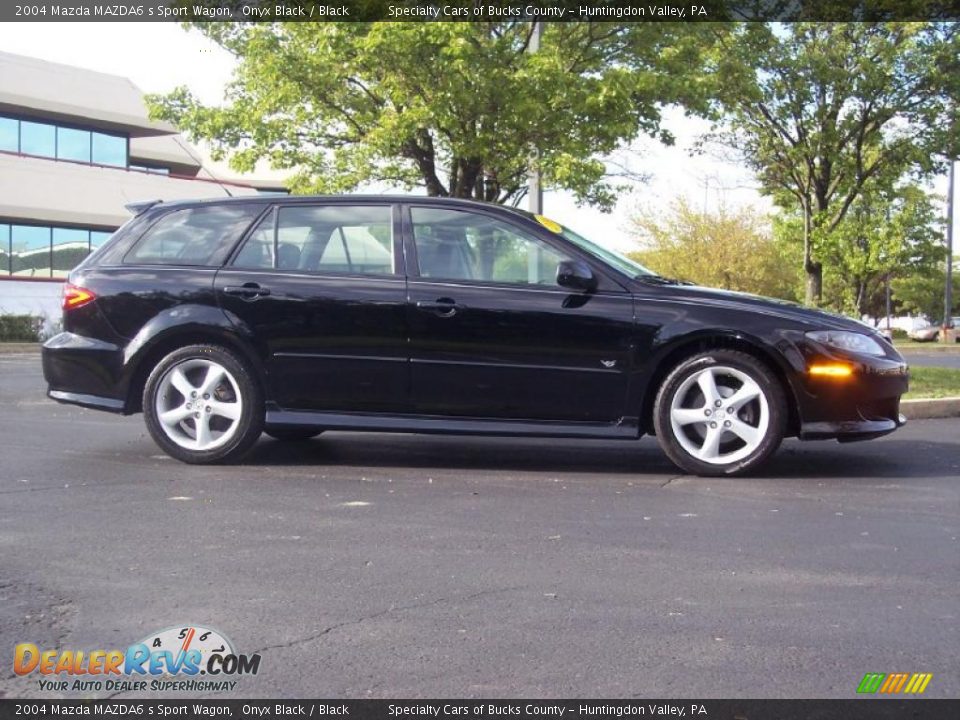 2004 Mazda MAZDA6 s Sport Wagon Onyx Black / Black Photo #6