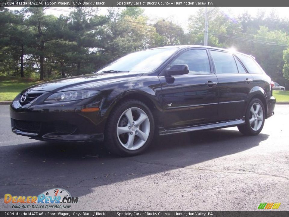 2004 Mazda MAZDA6 s Sport Wagon Onyx Black / Black Photo #13