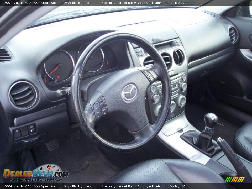 2004 Mazda MAZDA6 s Sport Wagon Onyx Black / Black Photo #22