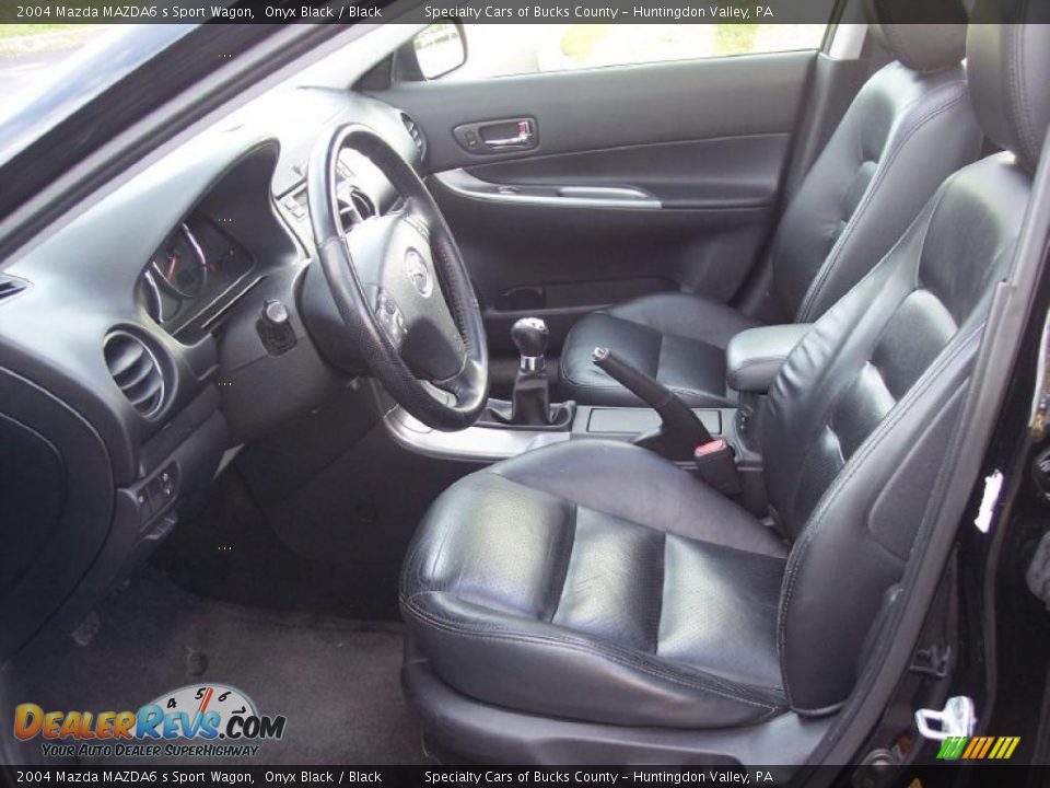 2004 Mazda MAZDA6 s Sport Wagon Onyx Black / Black Photo #23