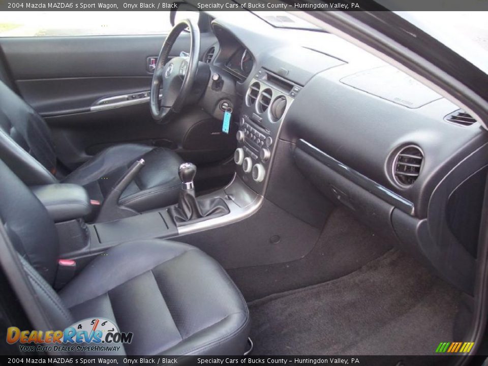 2004 Mazda MAZDA6 s Sport Wagon Onyx Black / Black Photo #33