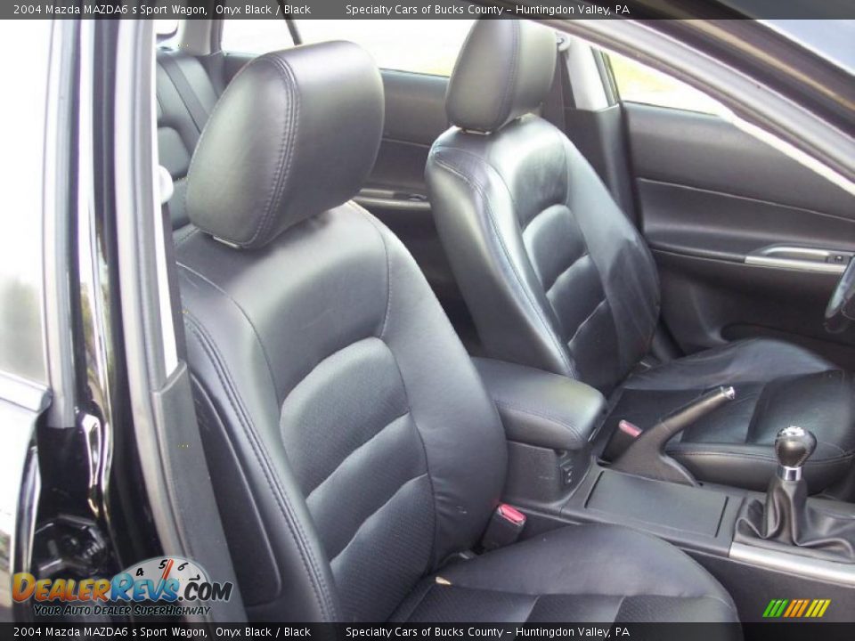 2004 Mazda MAZDA6 s Sport Wagon Onyx Black / Black Photo #35