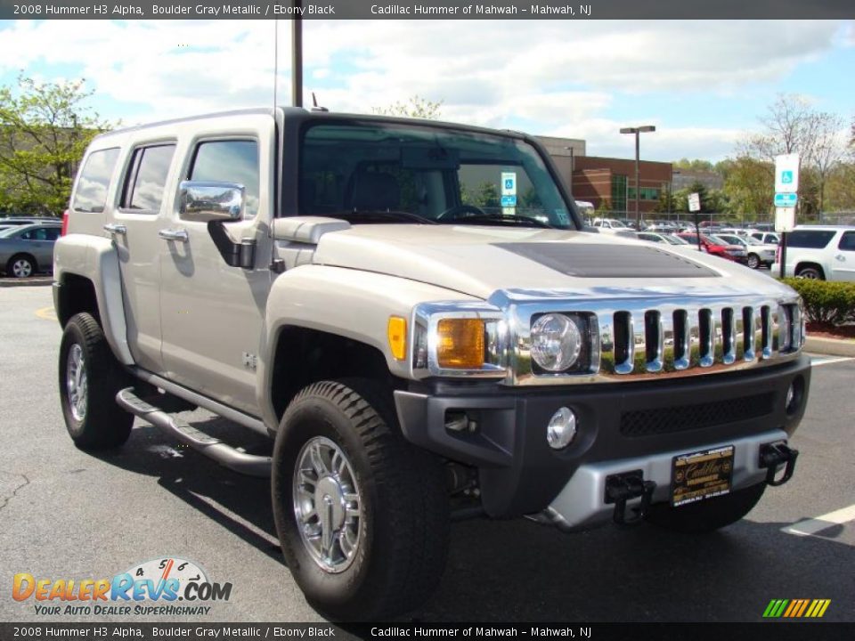 2008 Hummer H3 Alpha Boulder Gray Metallic / Ebony Black Photo #7