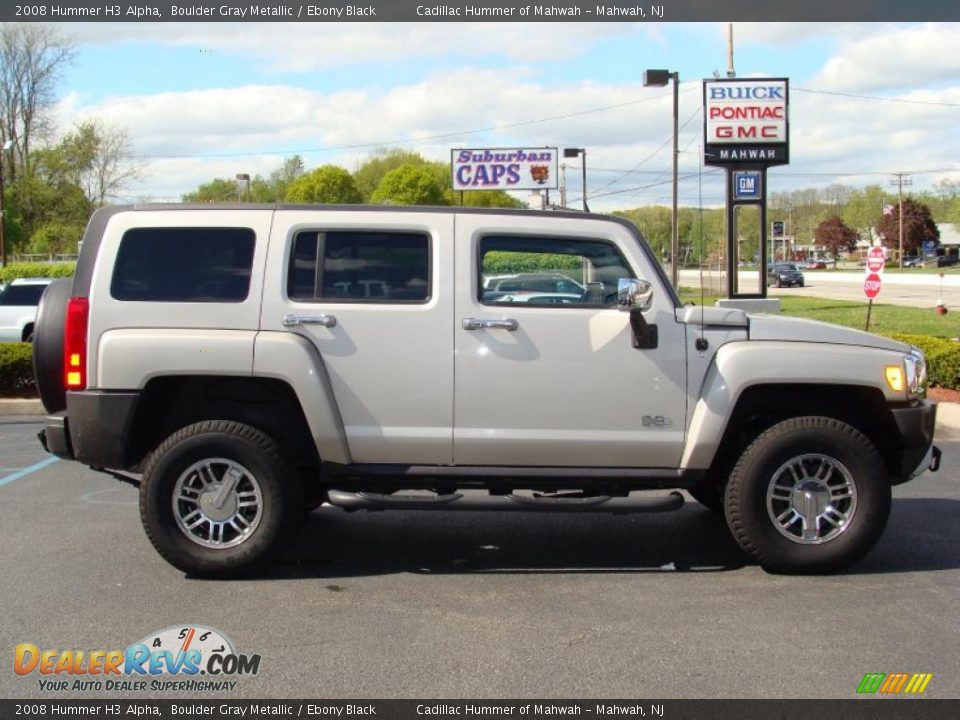 2008 Hummer H3 Alpha Boulder Gray Metallic / Ebony Black Photo #8