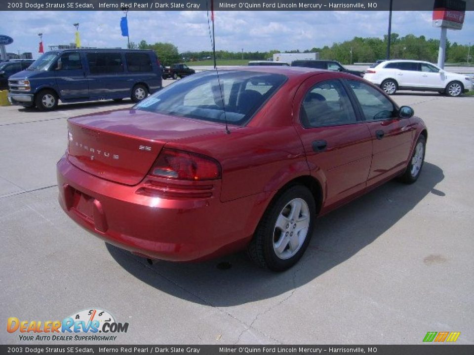 2003 Dodge Stratus SE Sedan Inferno Red Pearl / Dark Slate Gray Photo #3