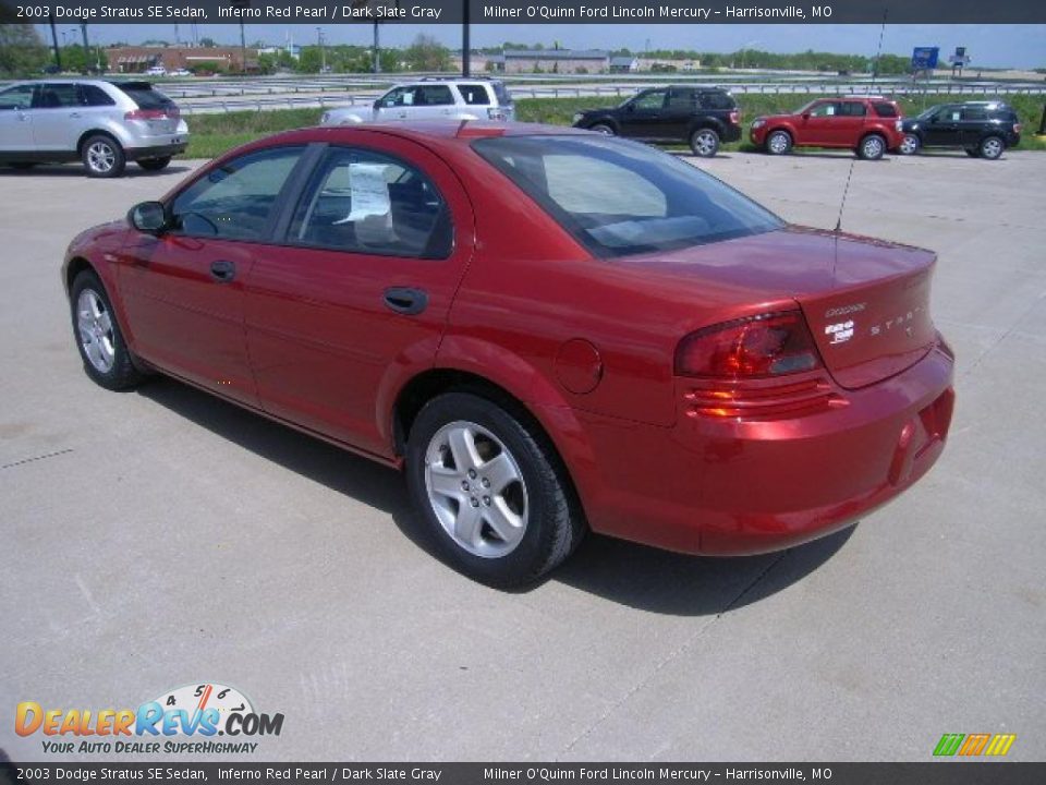 2003 Dodge Stratus SE Sedan Inferno Red Pearl / Dark Slate Gray Photo #5