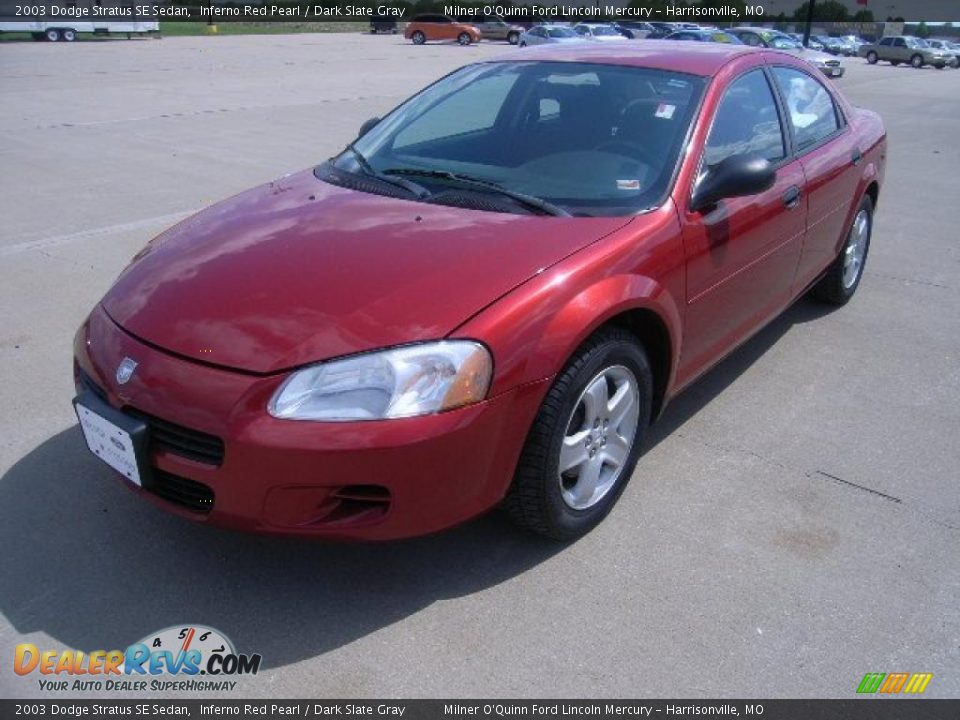 2003 Dodge Stratus SE Sedan Inferno Red Pearl / Dark Slate Gray Photo #7