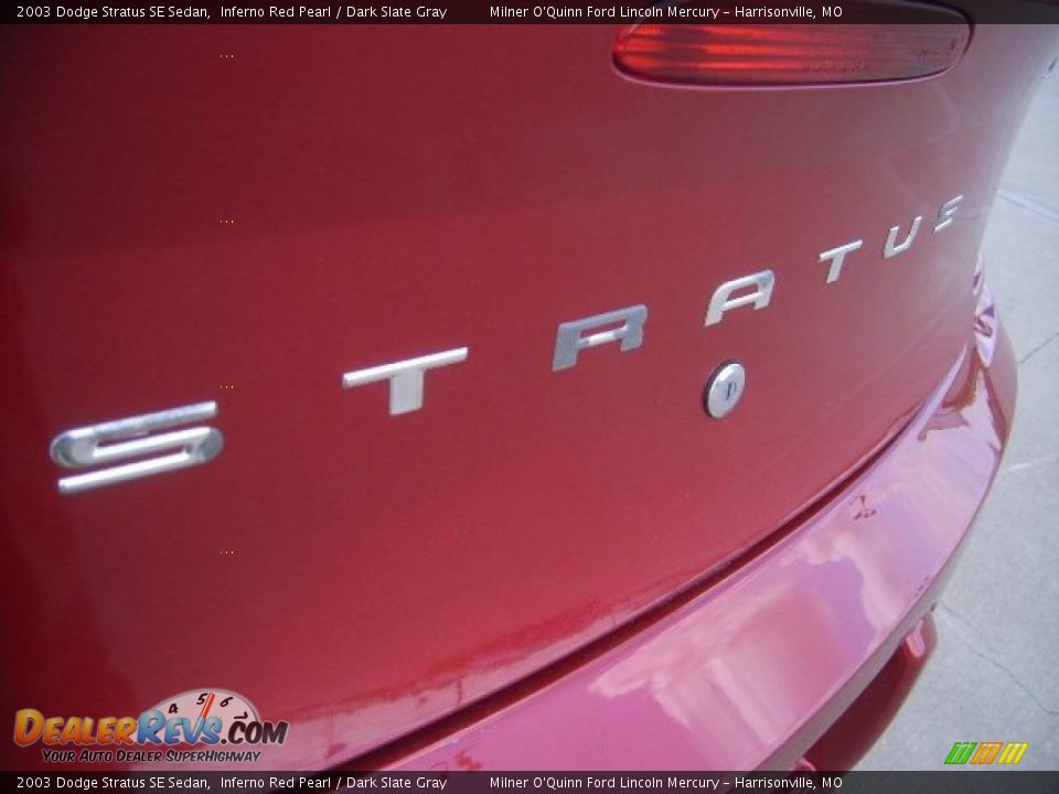 2003 Dodge Stratus SE Sedan Inferno Red Pearl / Dark Slate Gray Photo #10