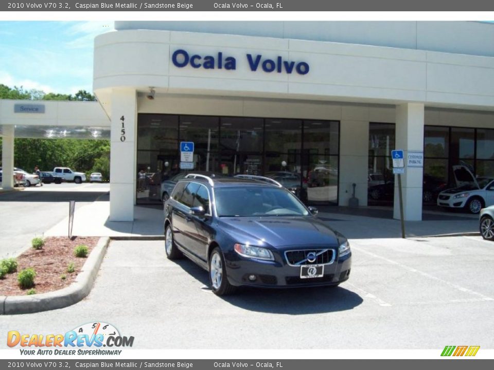 2010 Volvo V70 3.2 Caspian Blue Metallic / Sandstone Beige Photo #1