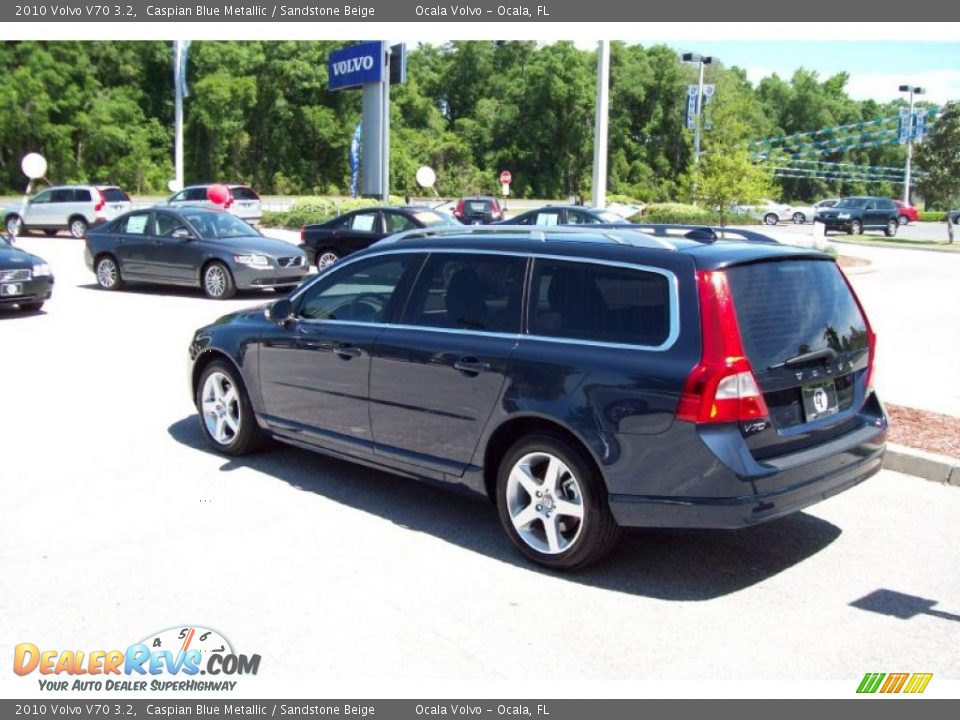 2010 Volvo V70 3.2 Caspian Blue Metallic / Sandstone Beige Photo #4