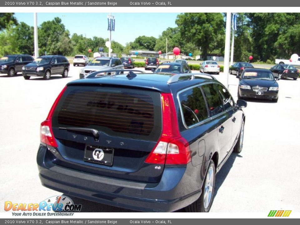 2010 Volvo V70 3.2 Caspian Blue Metallic / Sandstone Beige Photo #6