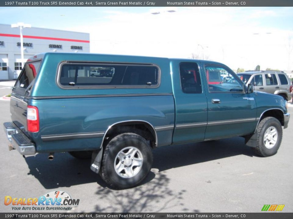 1997 Toyota T100 Truck SR5 Extended Cab 4x4 Sierra Green Pearl Metallic / Gray Photo #2