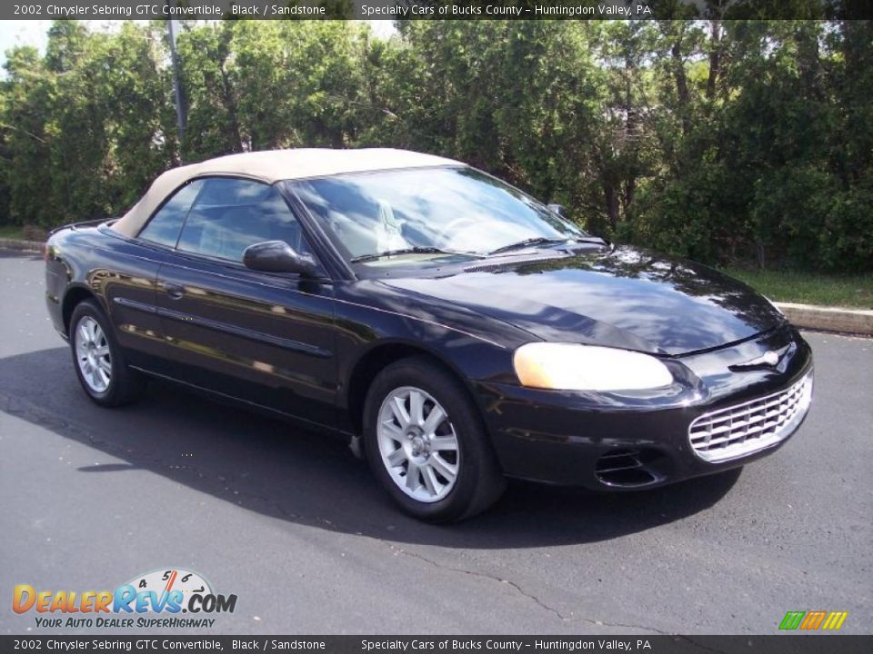 2002 Chrysler Sebring GTC Convertible Black / Sandstone Photo #2