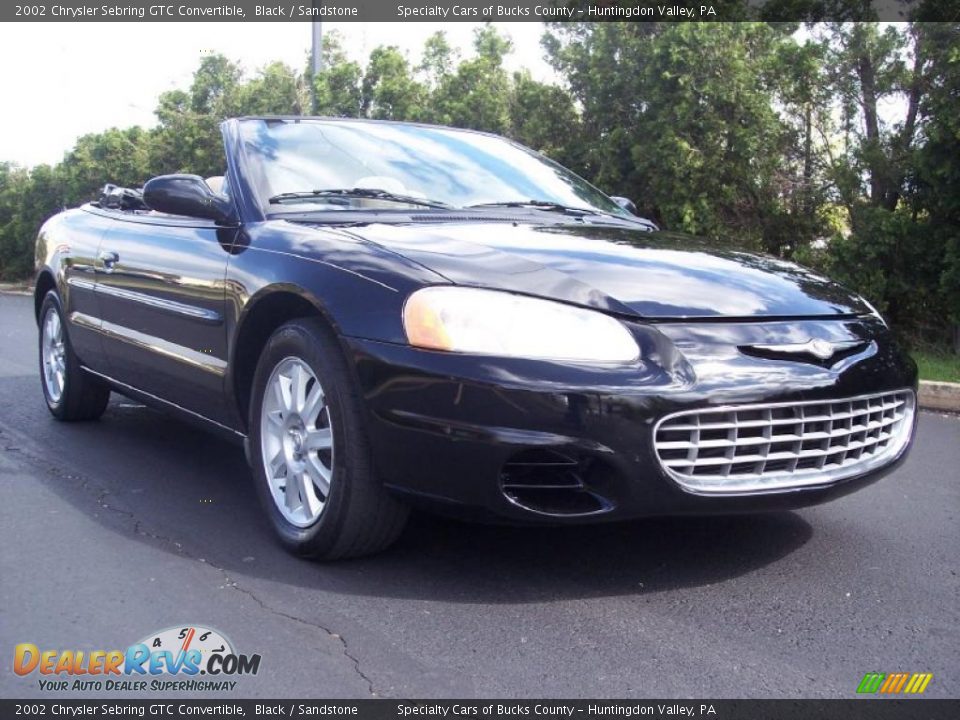 2002 Chrysler Sebring GTC Convertible Black / Sandstone Photo #4