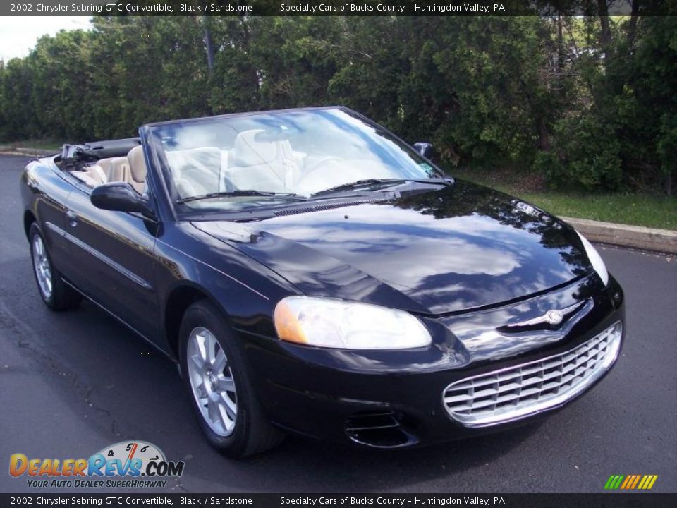 2002 Chrysler Sebring GTC Convertible Black / Sandstone Photo #5