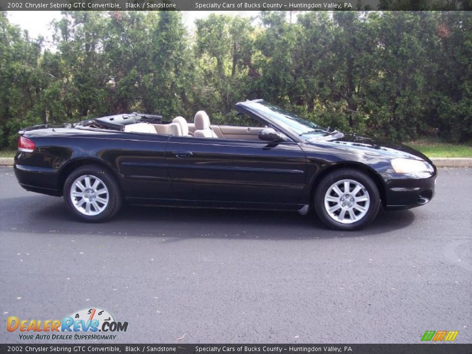 2002 Chrysler Sebring GTC Convertible Black / Sandstone Photo #7