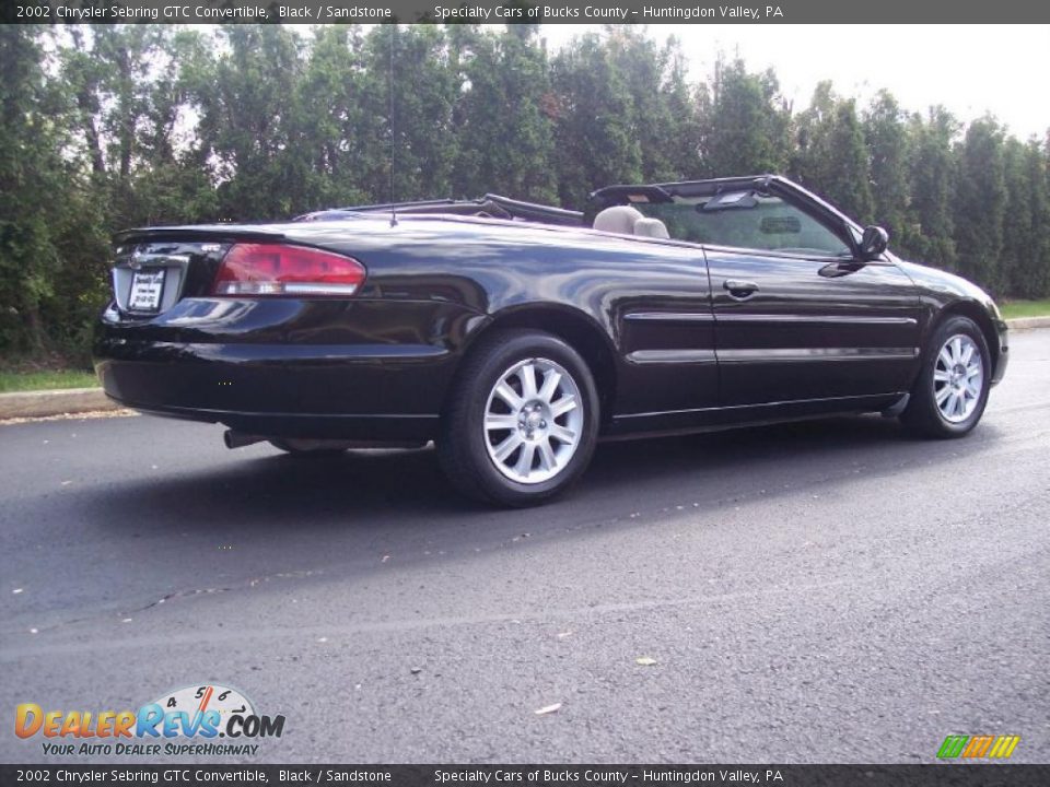 2002 Chrysler Sebring GTC Convertible Black / Sandstone Photo #9