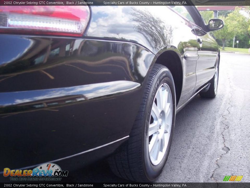 2002 Chrysler Sebring GTC Convertible Black / Sandstone Photo #10