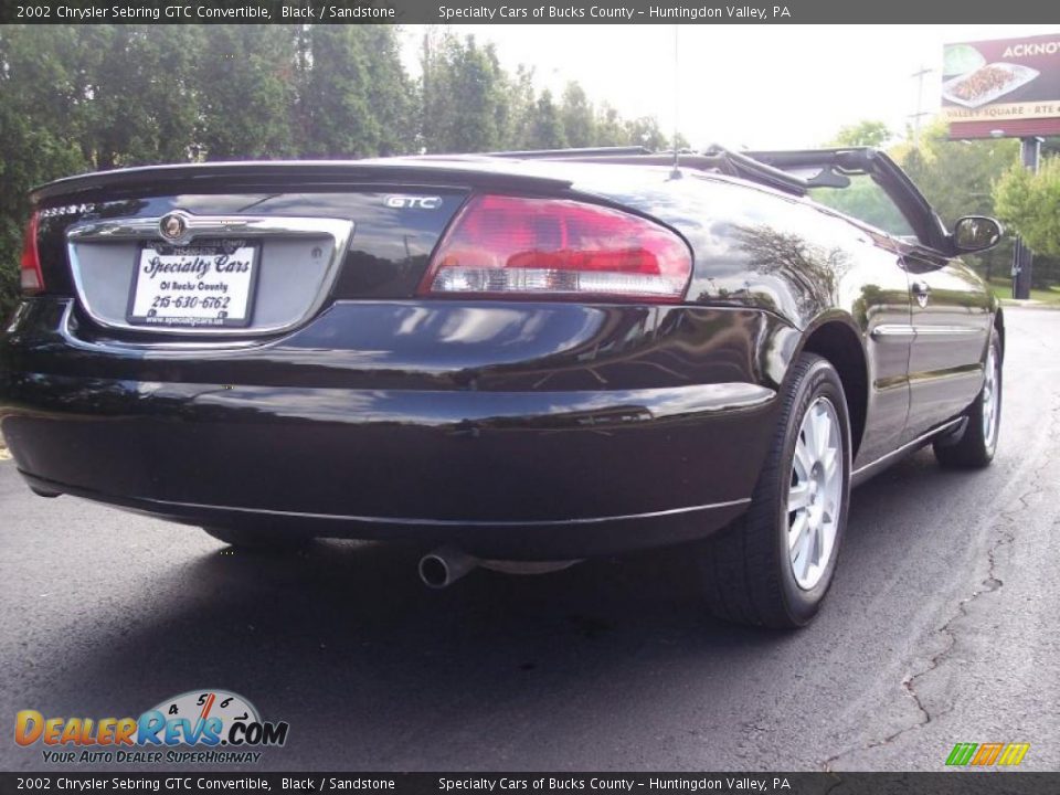 2002 Chrysler Sebring GTC Convertible Black / Sandstone Photo #11