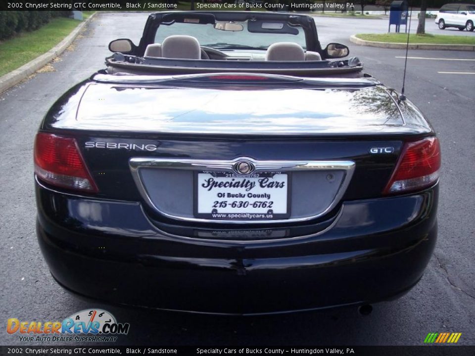 2002 Chrysler Sebring GTC Convertible Black / Sandstone Photo #12