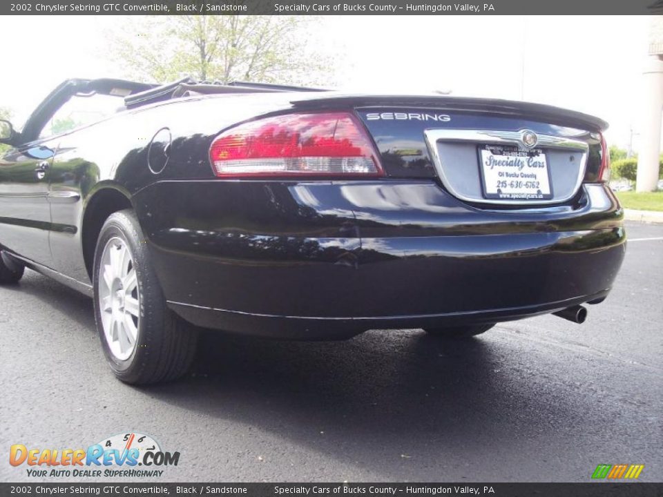 2002 Chrysler Sebring GTC Convertible Black / Sandstone Photo #13