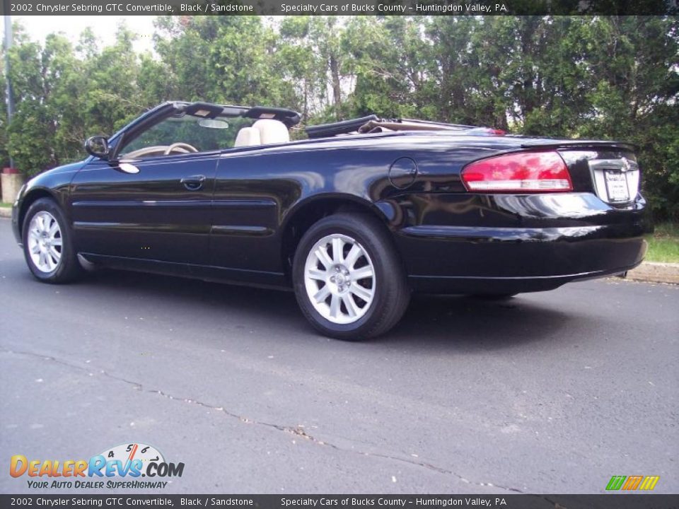 2002 Chrysler Sebring GTC Convertible Black / Sandstone Photo #15