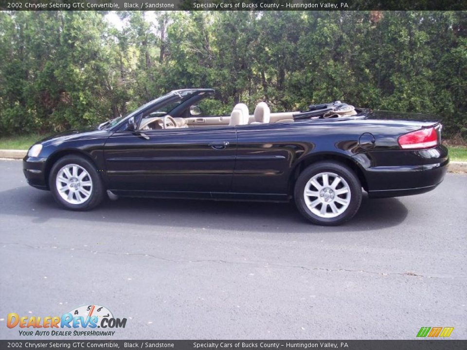 2002 Chrysler Sebring GTC Convertible Black / Sandstone Photo #16