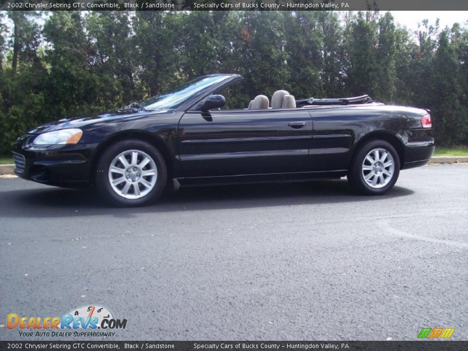 2002 Chrysler Sebring GTC Convertible Black / Sandstone Photo #17