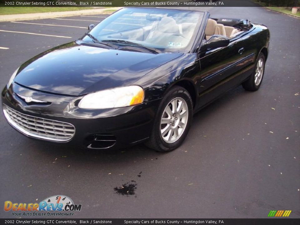 2002 Chrysler Sebring GTC Convertible Black / Sandstone Photo #18