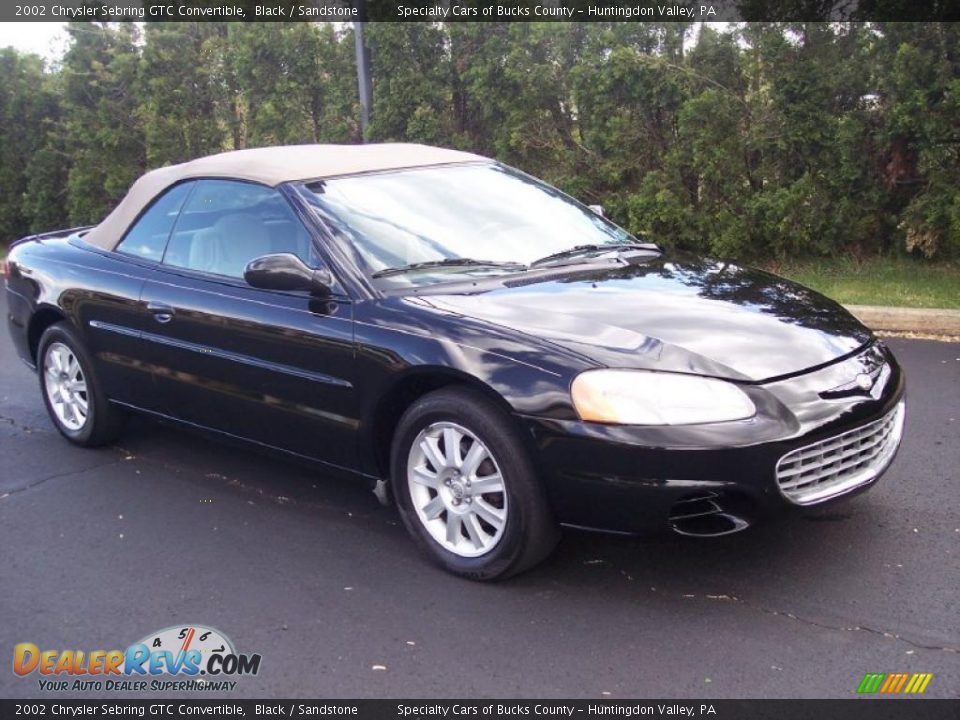 2002 Chrysler Sebring GTC Convertible Black / Sandstone Photo #21