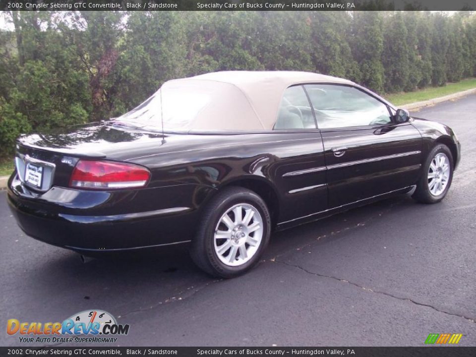 2002 Chrysler Sebring GTC Convertible Black / Sandstone Photo #23