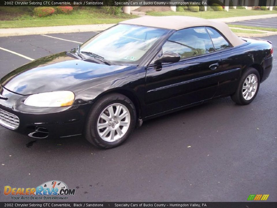 2002 Chrysler Sebring GTC Convertible Black / Sandstone Photo #26