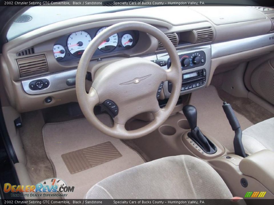 2002 Chrysler Sebring GTC Convertible Black / Sandstone Photo #32