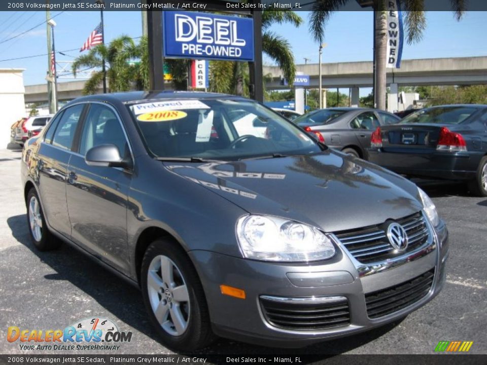 2008 Volkswagen Jetta SE Sedan Platinum Grey Metallic / Art Grey Photo #1