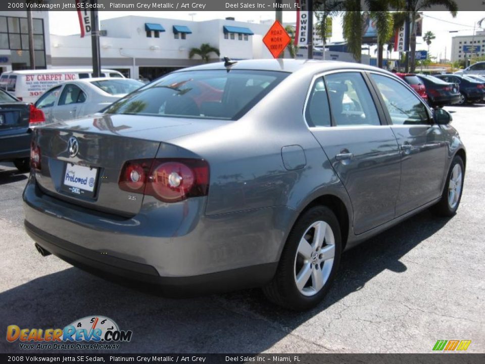 2008 Volkswagen Jetta SE Sedan Platinum Grey Metallic / Art Grey Photo #3