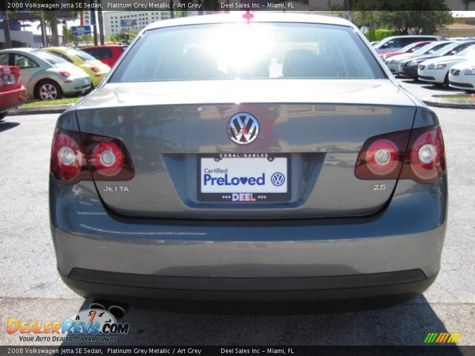 2008 Volkswagen Jetta SE Sedan Platinum Grey Metallic / Art Grey Photo #4
